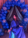 BLUE SILK CAPE SHAWL