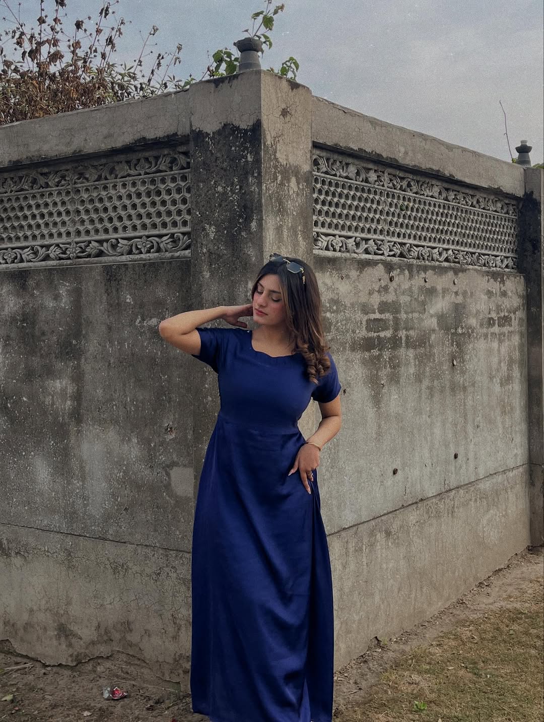 BLUE SILK CAPE SHAWL