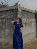 BLUE SILK CAPE SHAWL