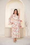 SMOCKED BLOSSOM PLEATED DRESS