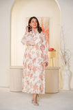 SMOCKED BLOSSOM PLEATED DRESS