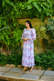 SQUARISH WHITE FLORAL DRESS