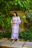 SQUARISH WHITE FLORAL DRESS