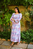 SQUARISH WHITE FLORAL DRESS