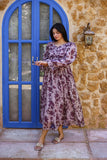 BUTTON DOWN PLUM DRESS