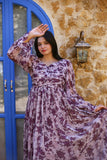 BUTTON DOWN PLUM DRESS