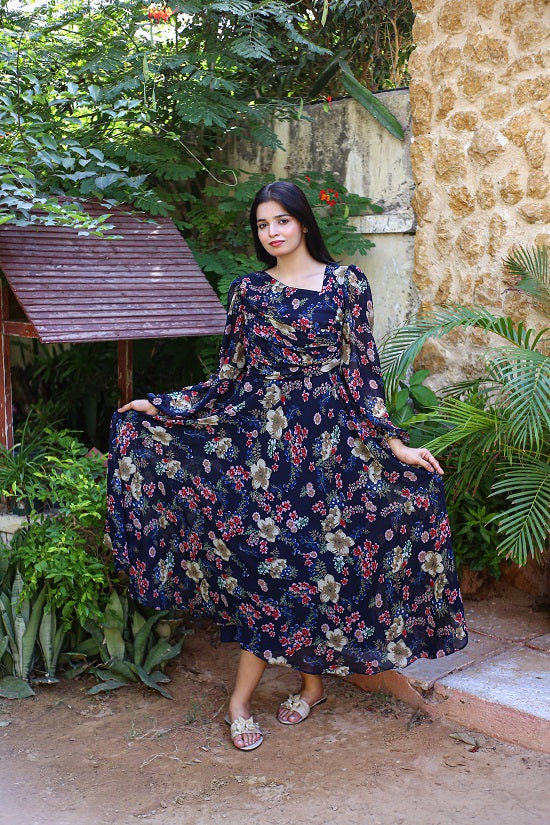 FLIRTY NAVYBLUE FLORAL