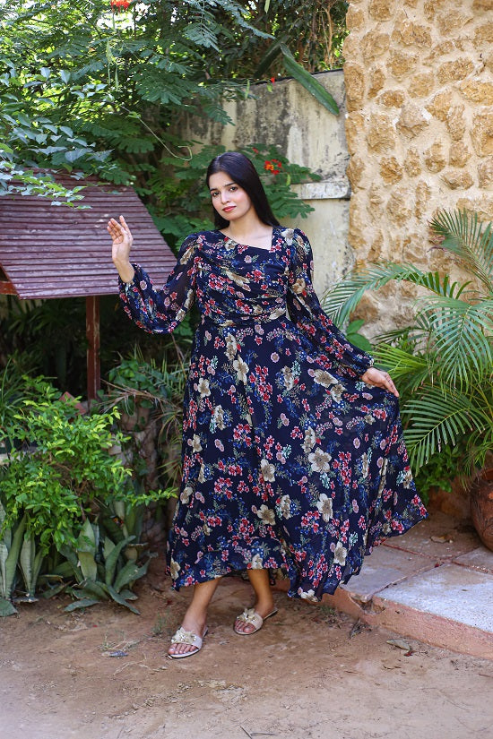 FLIRTY NAVYBLUE FLORAL