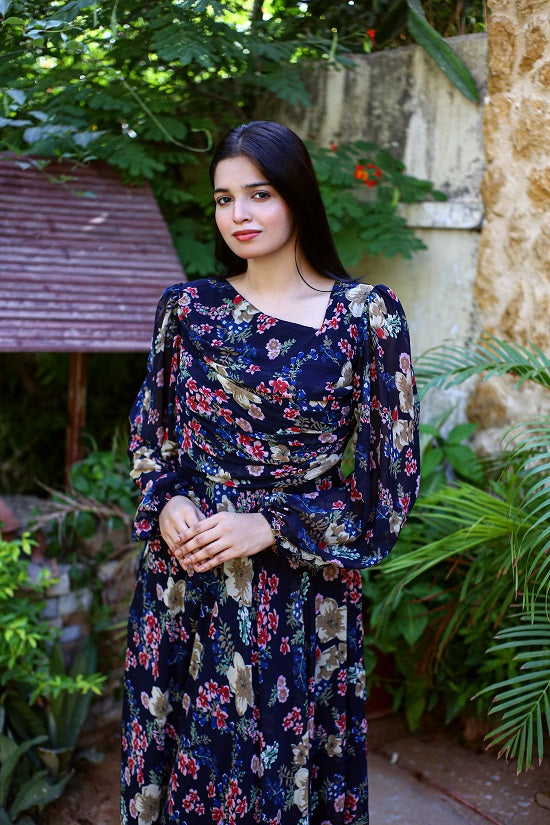 FLIRTY NAVYBLUE FLORAL