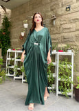 GREEN SILK KAFTAN