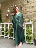 GREEN SILK KAFTAN