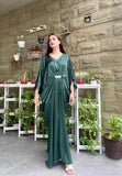 GREEN SILK KAFTAN