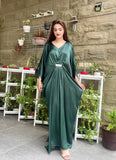 GREEN SILK KAFTAN