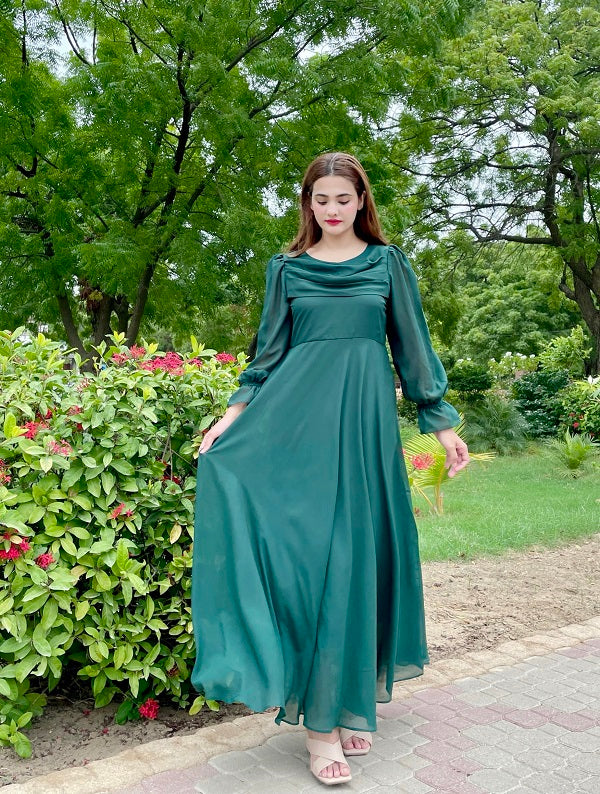 FLOWY GREEN DRESS