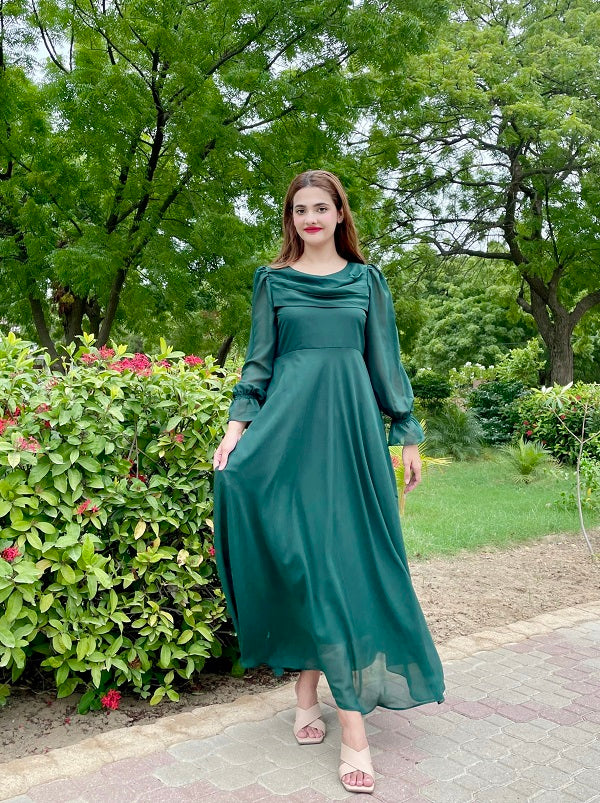 FLOWY GREEN DRESS