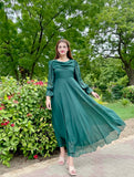 FLOWY GREEN DRESS