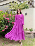DEEP LILAC FLIRTY FRILL DRESS