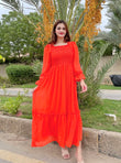 SQUARISH ORANGE DRESS