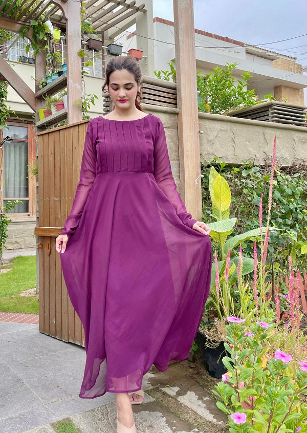 STRAIGHT PLEATED DRESS