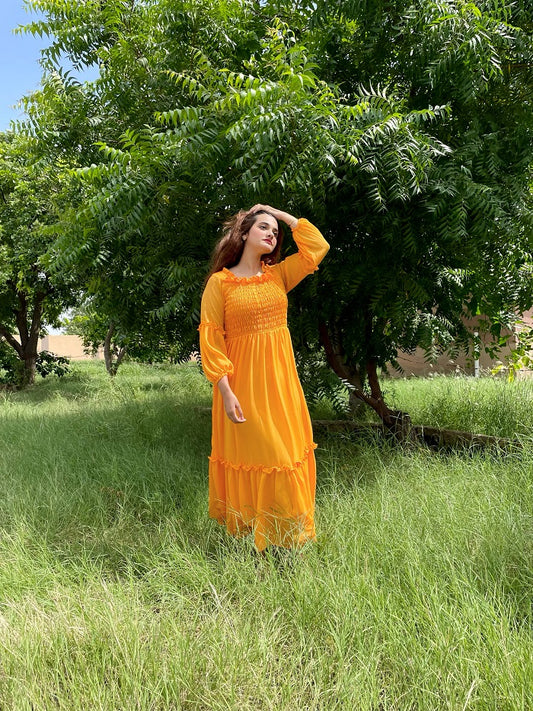 CANARY SMOCKED FROCK