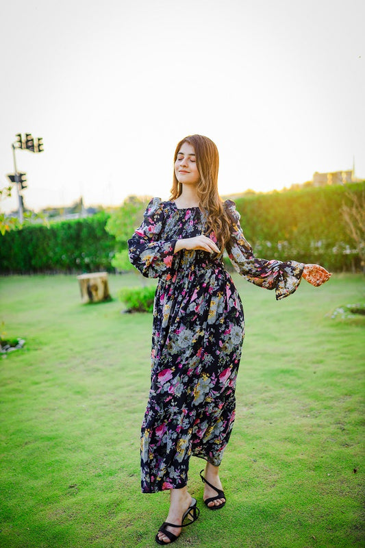 BLUE SQUARISH DRESS