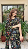 FLORAL PRE - DRAPED - SAREE GOWN