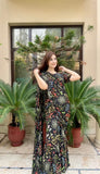 FLORAL PRE - DRAPED - SAREE GOWN
