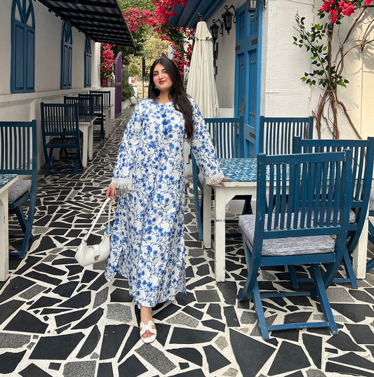 FOREVER FLORAL KAFTAN DRESS