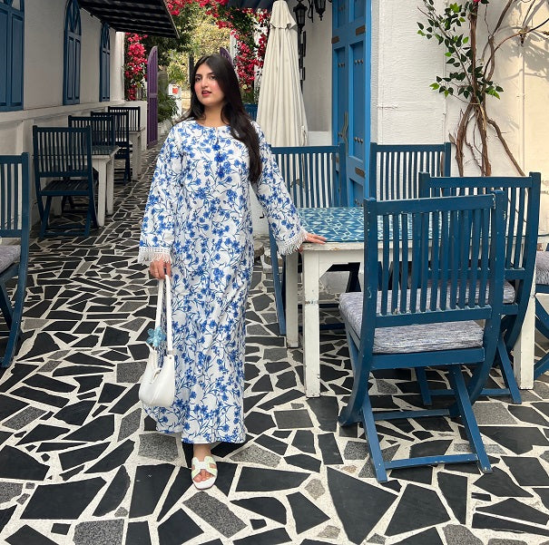 FOREVER FLORAL KAFTAN DRESS