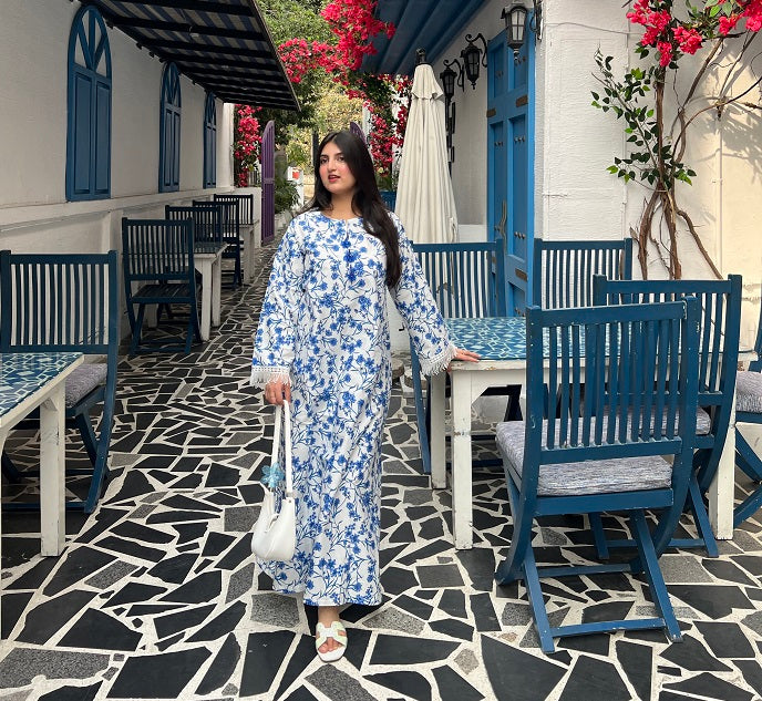 FOREVER FLORAL KAFTAN DRESS