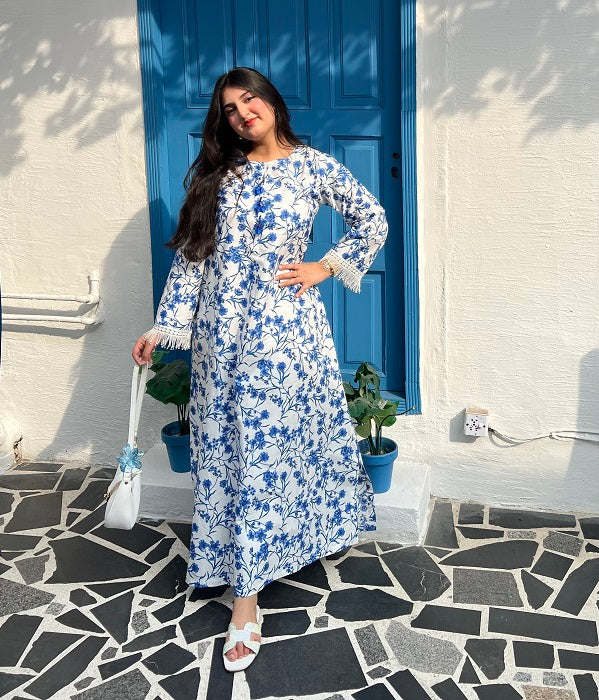 FOREVER FLORAL KAFTAN DRESS