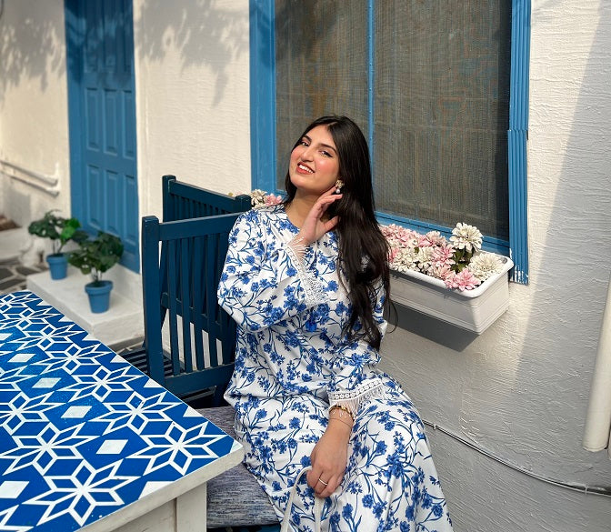 FOREVER FLORAL KAFTAN DRESS