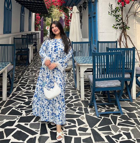 FOREVER FLORAL KAFTAN DRESS