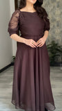 BROWN FLIRTY DRESS