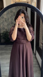 BROWN FLIRTY DRESS