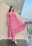 FIT & FLARE PINK DRESS