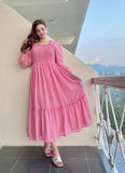 FIT & FLARE PINK DRESS