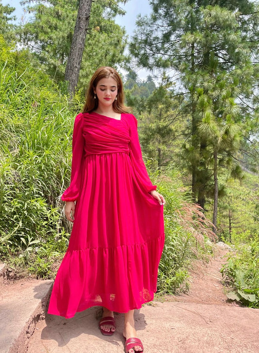 RED FLIRTY FRILL