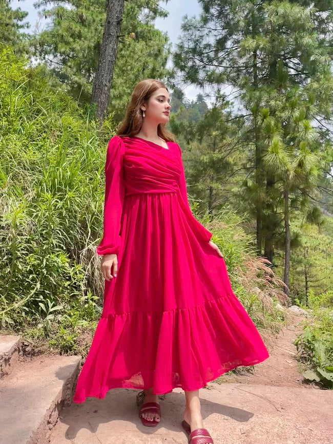 RED FLIRTY FRILL