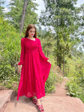 RED FLIRTY FRILL