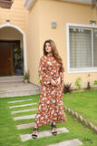 Brown Floral Frock