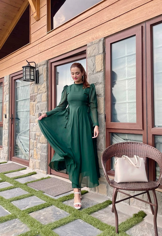 GREEN KNOT DRESS