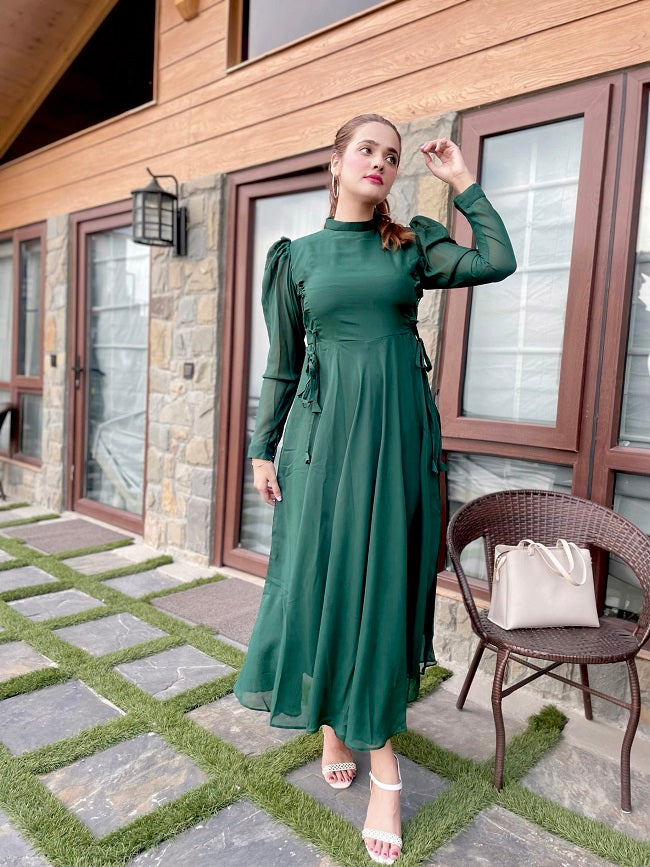 GREEN KNOT DRESS