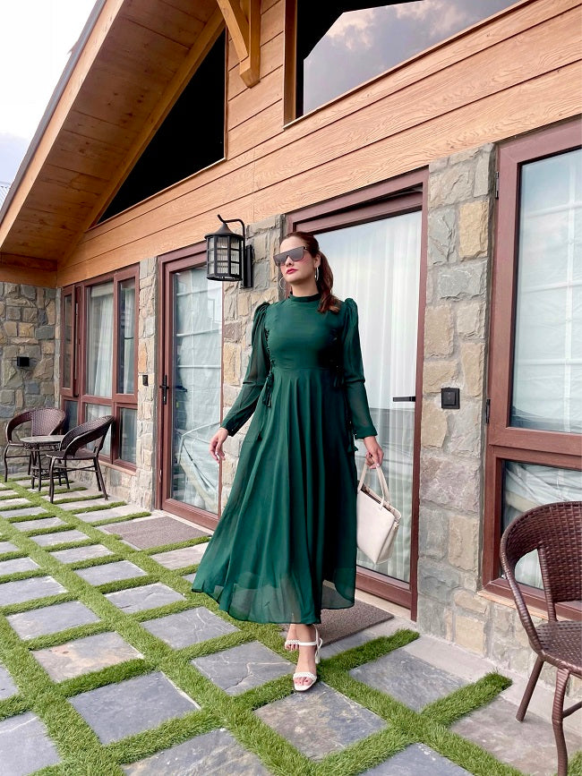 GREEN KNOT DRESS