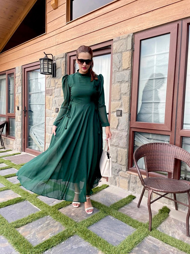 GREEN KNOT DRESS