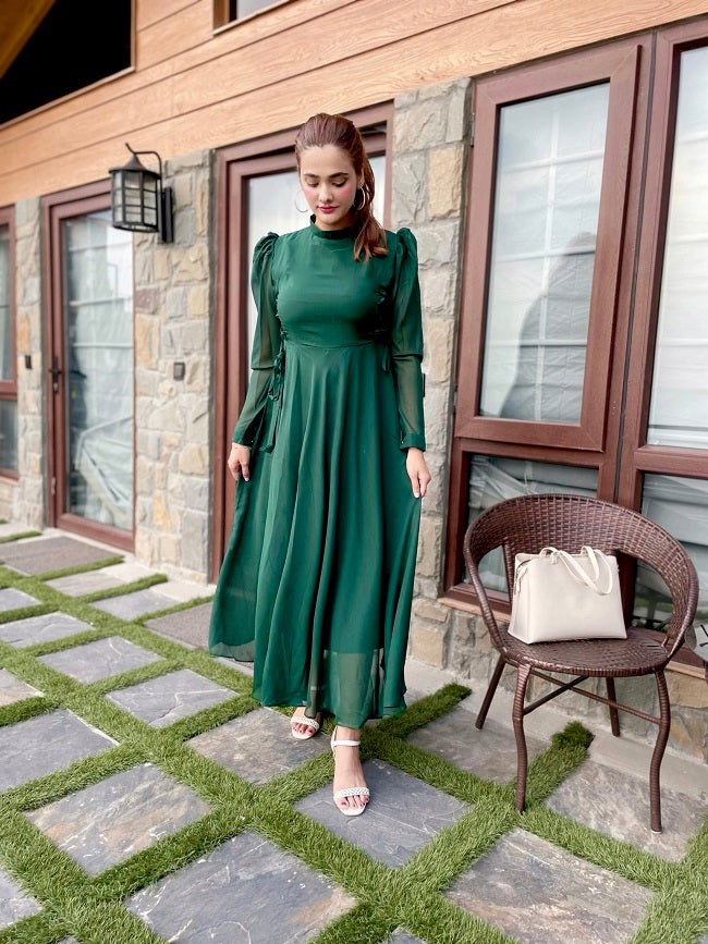 GREEN KNOT DRESS