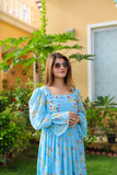 CHARMING BLUE FLORAL DRESS