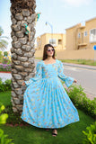 CHARMING BLUE FLORAL DRESS