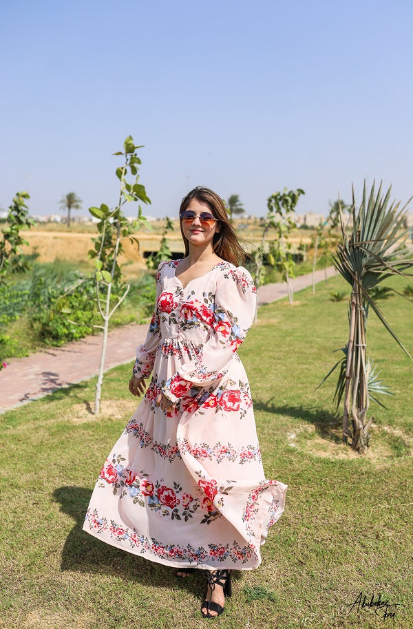 PINK BLOSSOMS DRESS