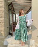 GREEN ZEBRA DRESS